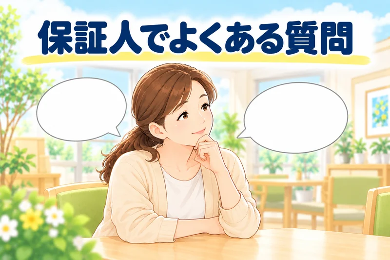 保証人でよくある質問。娘が首をかしげて考えている。