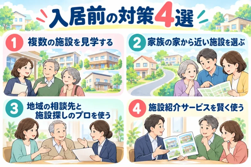 評判の悪い介護施設に入居しないための対策4選