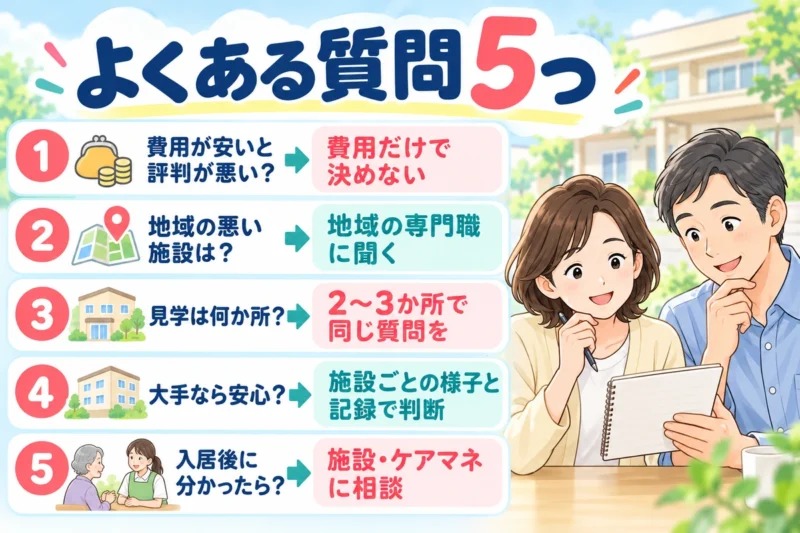 評判の悪い介護施設についてよくある質問