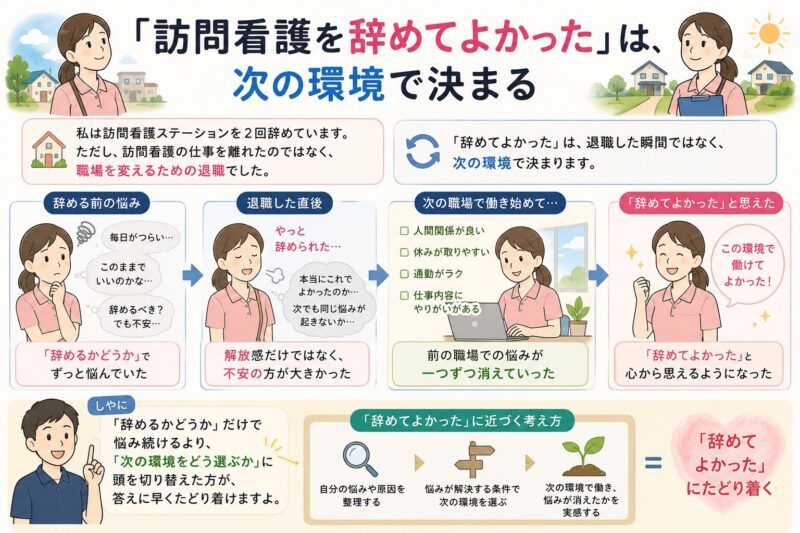 「訪問看護を辞めてよかった」は、次の環境で決まる
