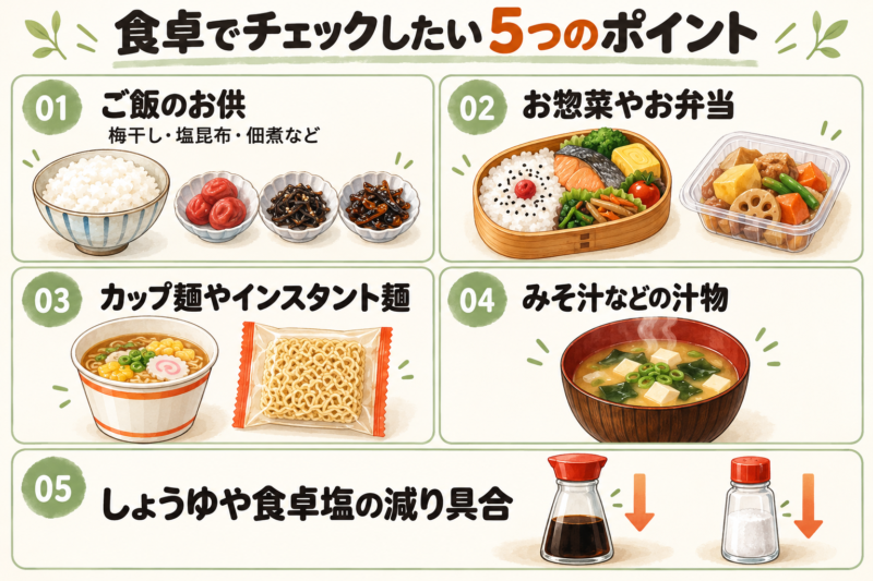 食卓でチェックしたいポイント
