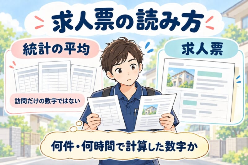 統計の対象と求人票の件数・時間の前提を確認