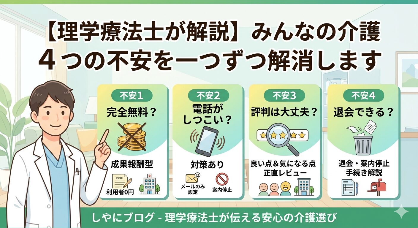 みんなの介護の4つの不安解消方法