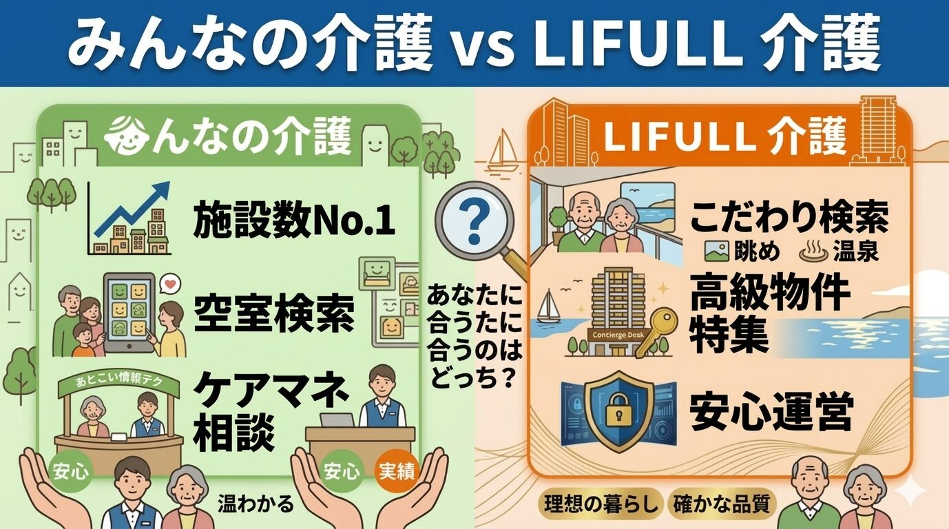 みんなの介護とLIFULL介護徹底比較