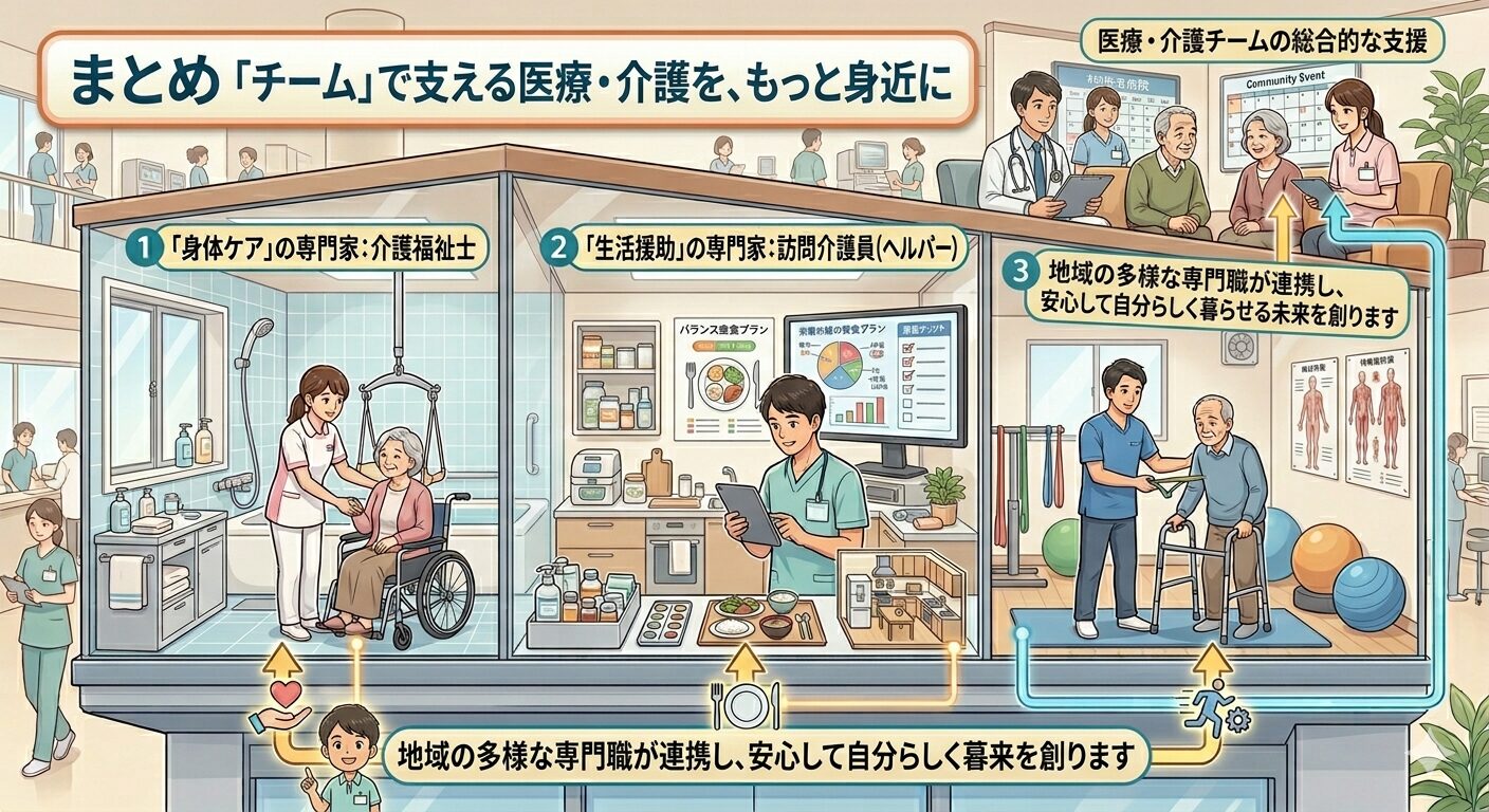 まとめ「チーム」で支える医療・介護を、もっと身近に