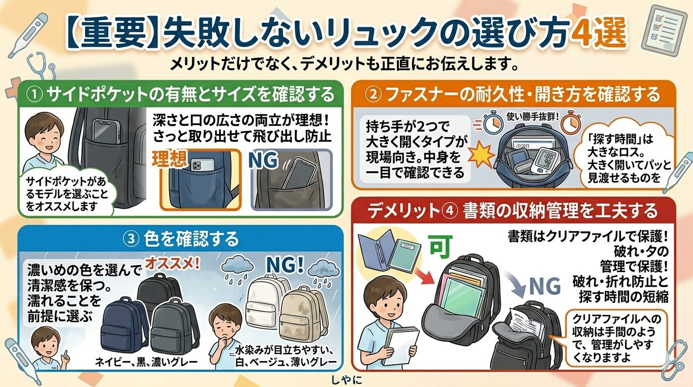 リュックの選び方