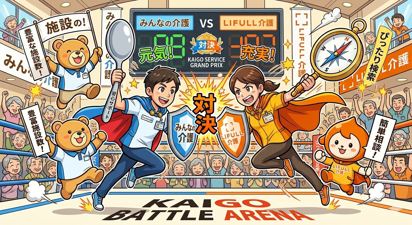 みんなの介護とLIFULL介護対決