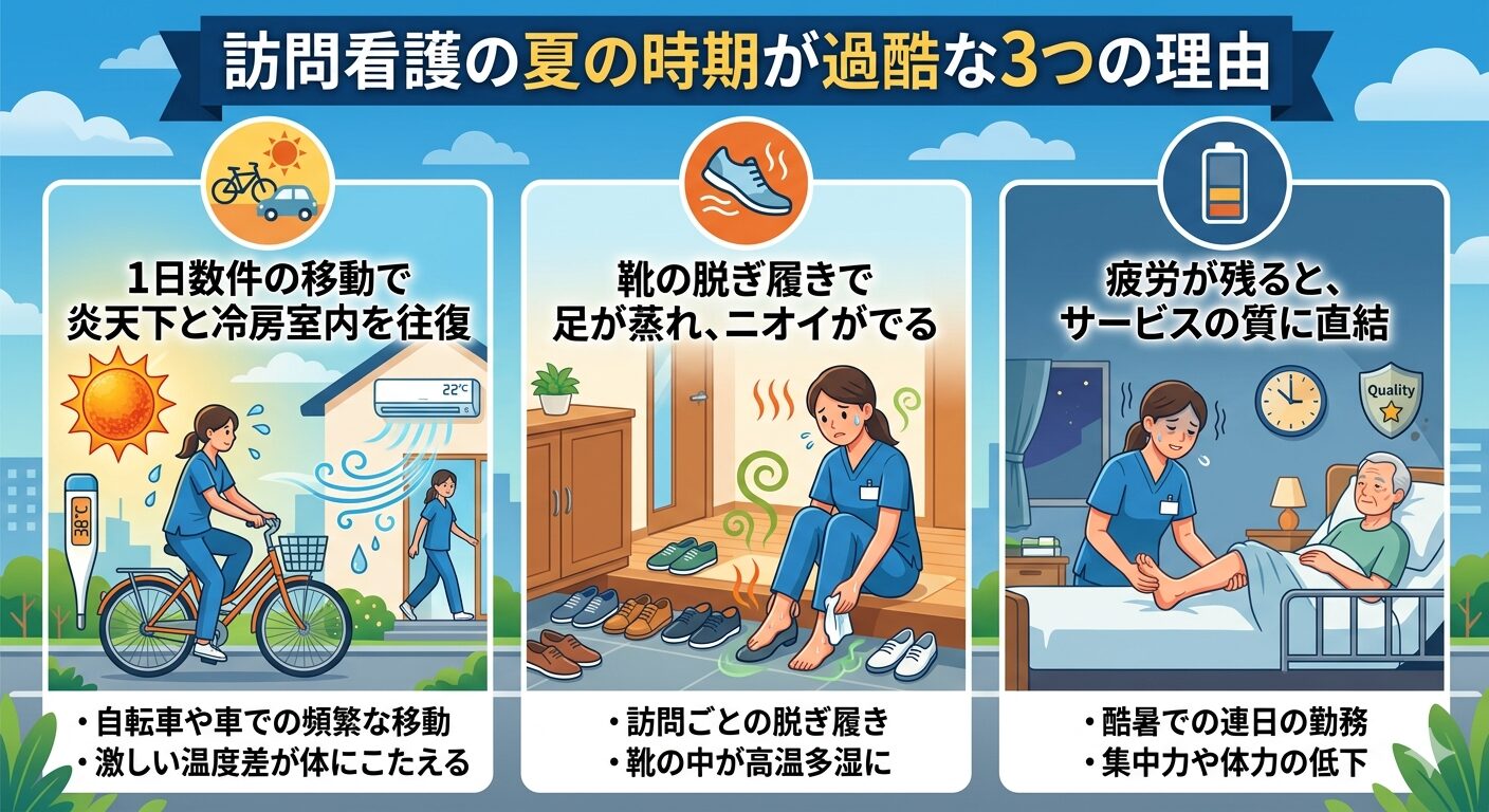 訪問看護の夏の時期が過酷な3つの理由