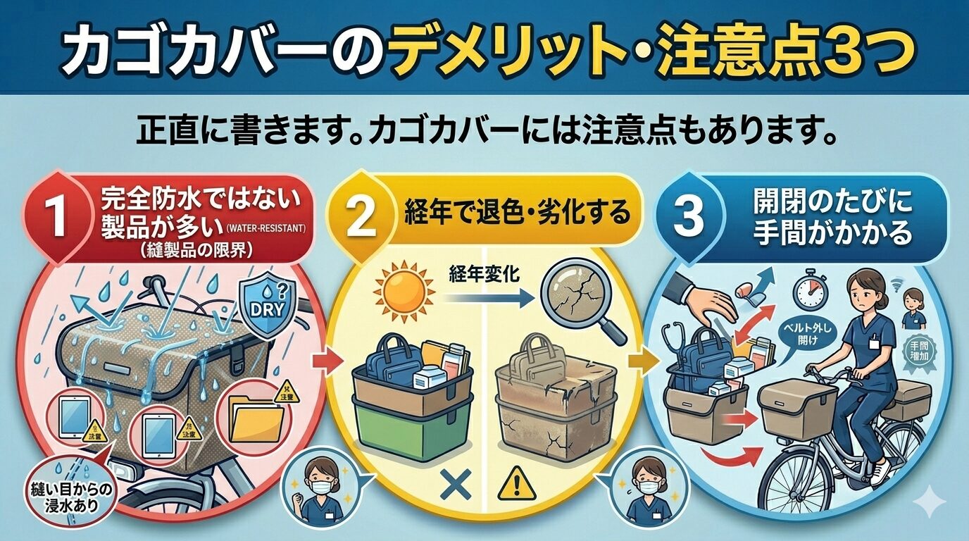 カゴカバーのデメリット