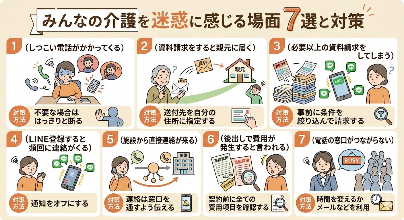 みんなの介護を迷惑に感じる場面の画面
