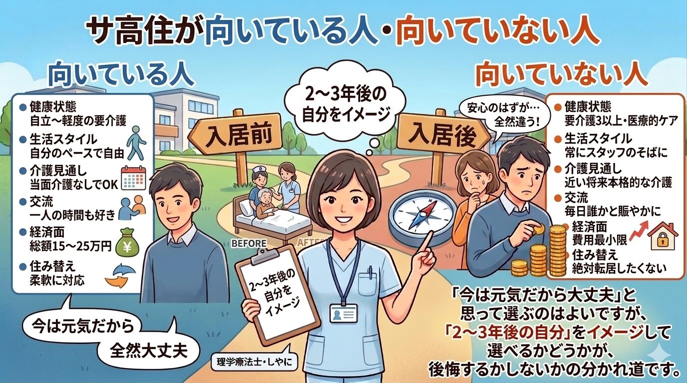 サ高住が向いている人、向いていない人