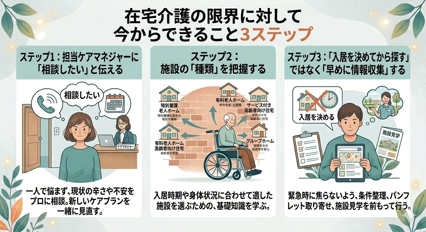在宅介護について今からできること3ステップ