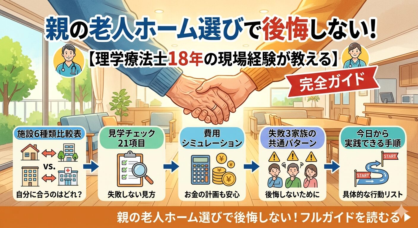 親の老人ホーム選びで後悔しない