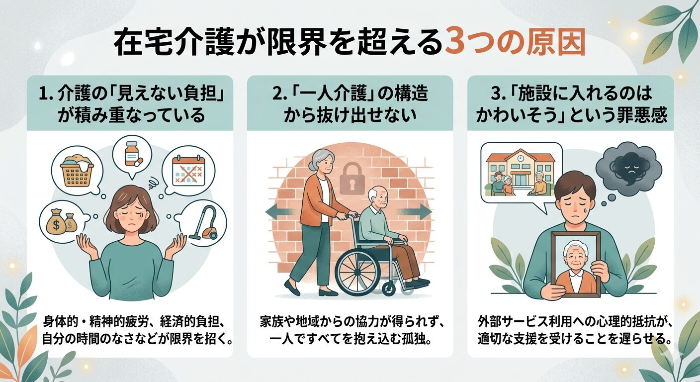 在宅介護が限界を超える原因