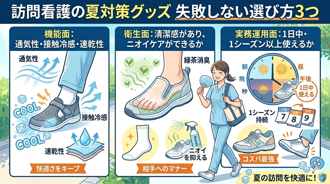 訪問看護の夏対策グッズ 失敗しない選び方3つ