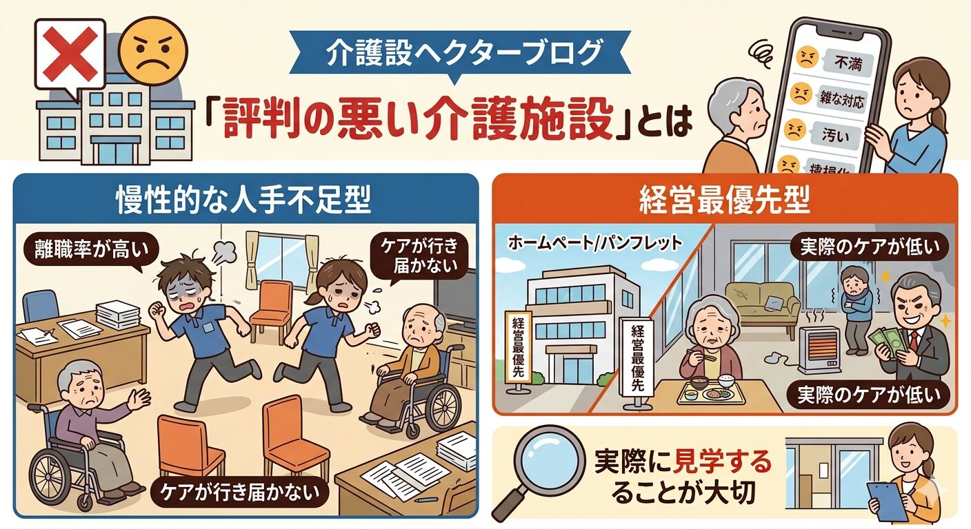評判の悪い介護施設とは