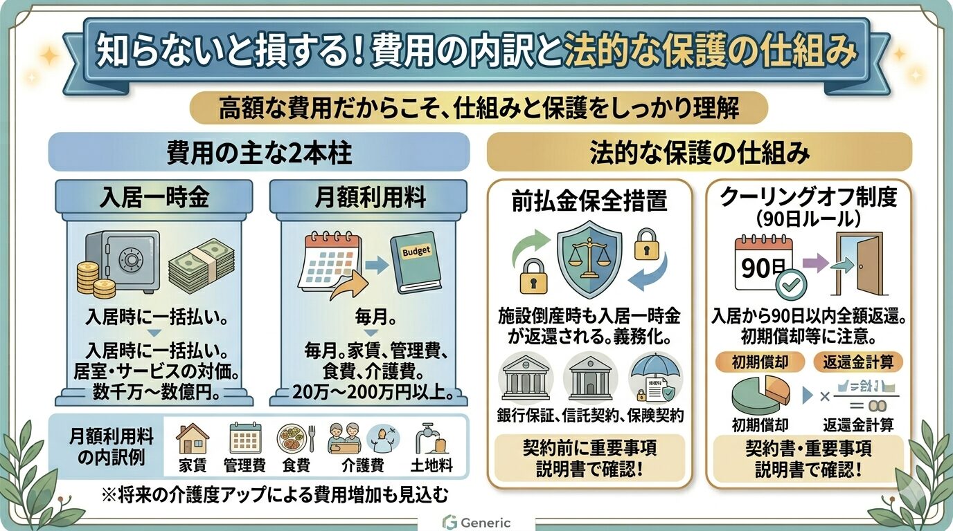 高級老人ホームの費用内訳