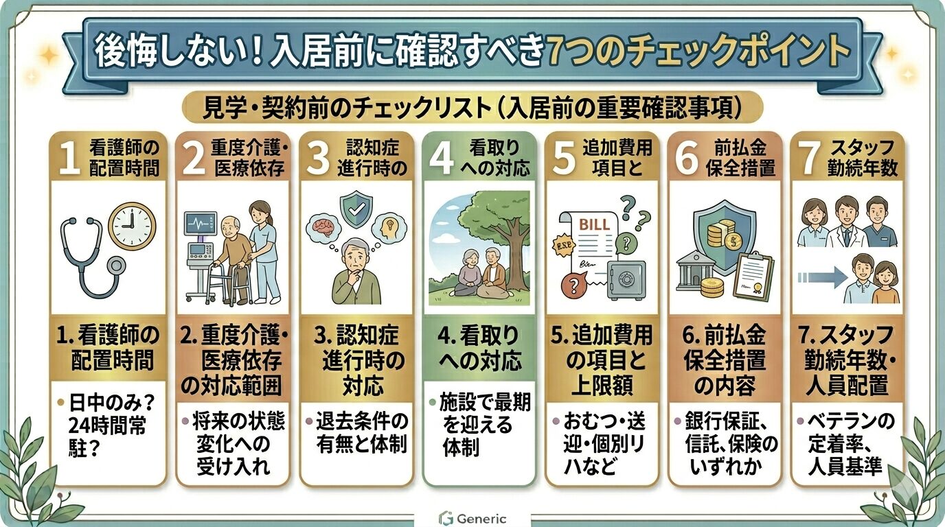 高級老人ホームの確認ポイント