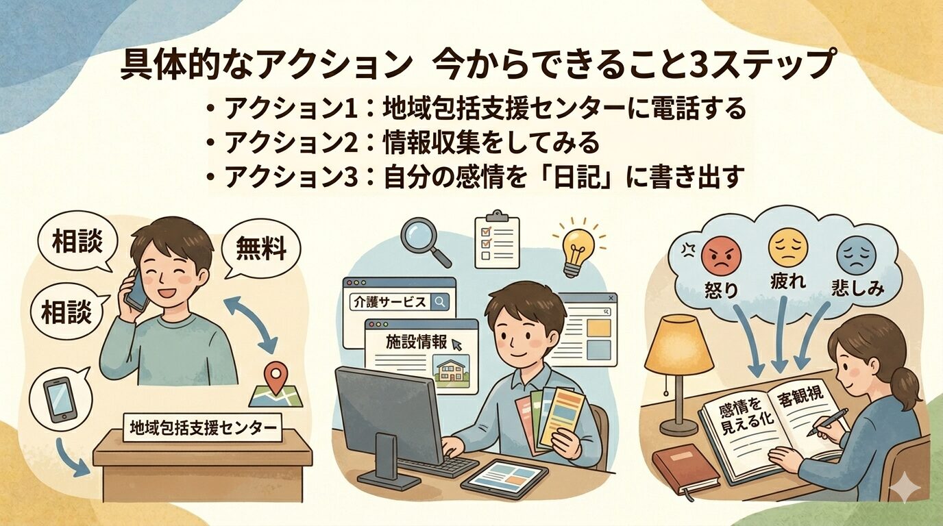 今からできること3ステップ