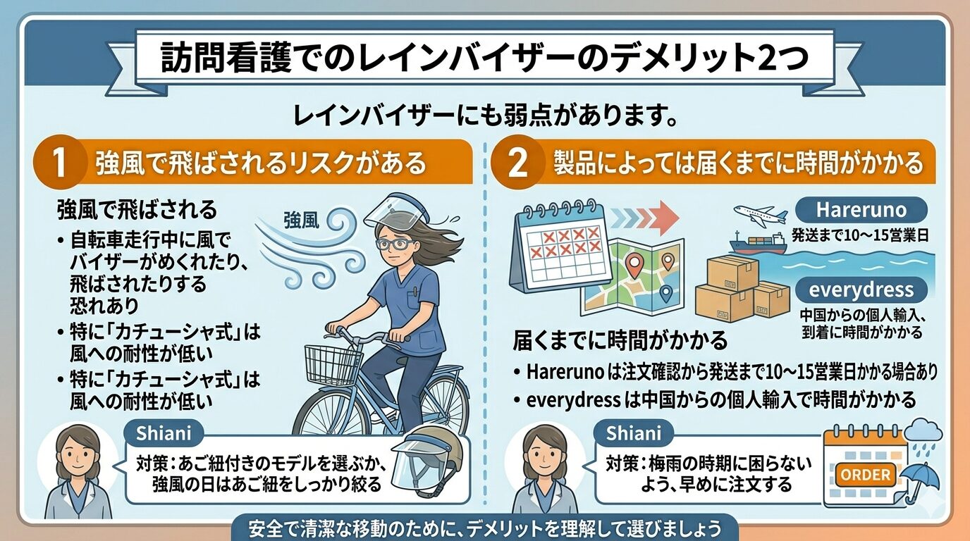 レインバイザーのデメリット
