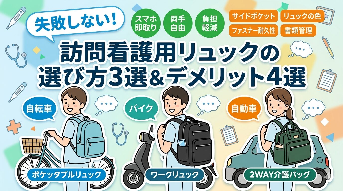 訪問看護のリユックの選び方