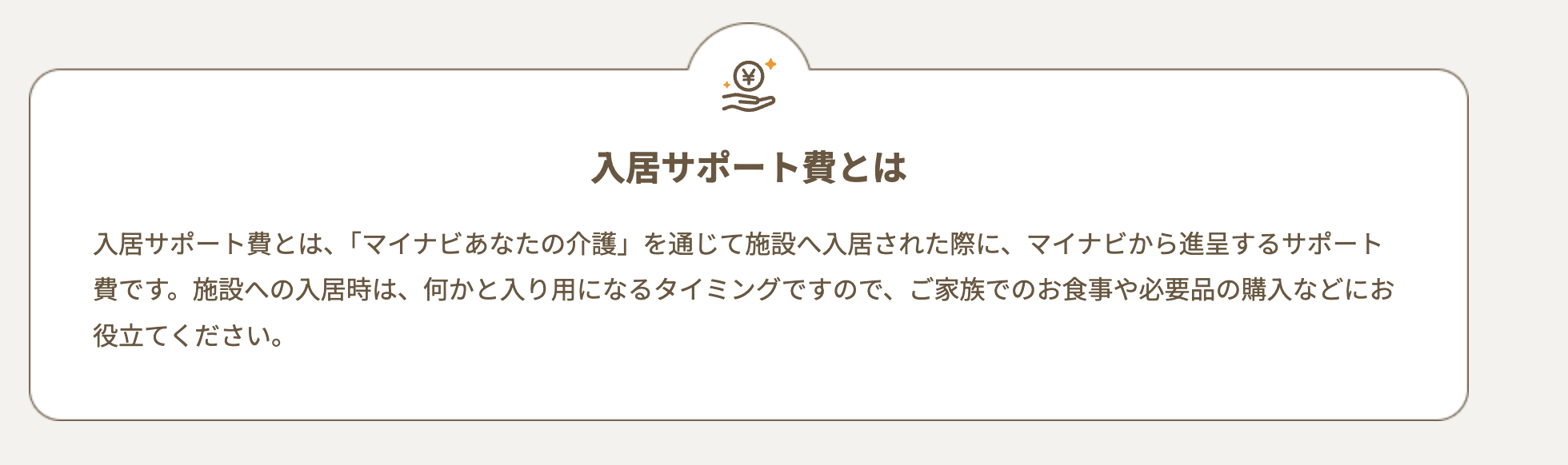 入居サポート費