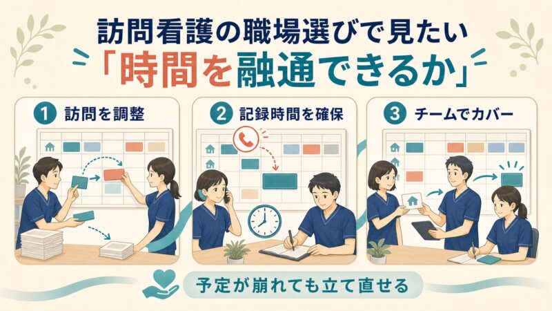 訪問看護の職場選びで見たい「時間を融通できるか」