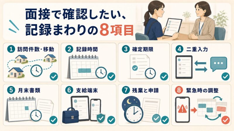 面接で確認したい、記録まわりの8項目