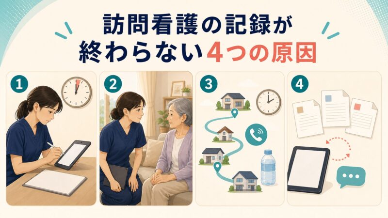 訪問看護の記録が終わらない4つの原因